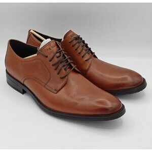 Cole Haan Men’s Leather Modern Essentials Plain Toe Oxford Shoe British Tan